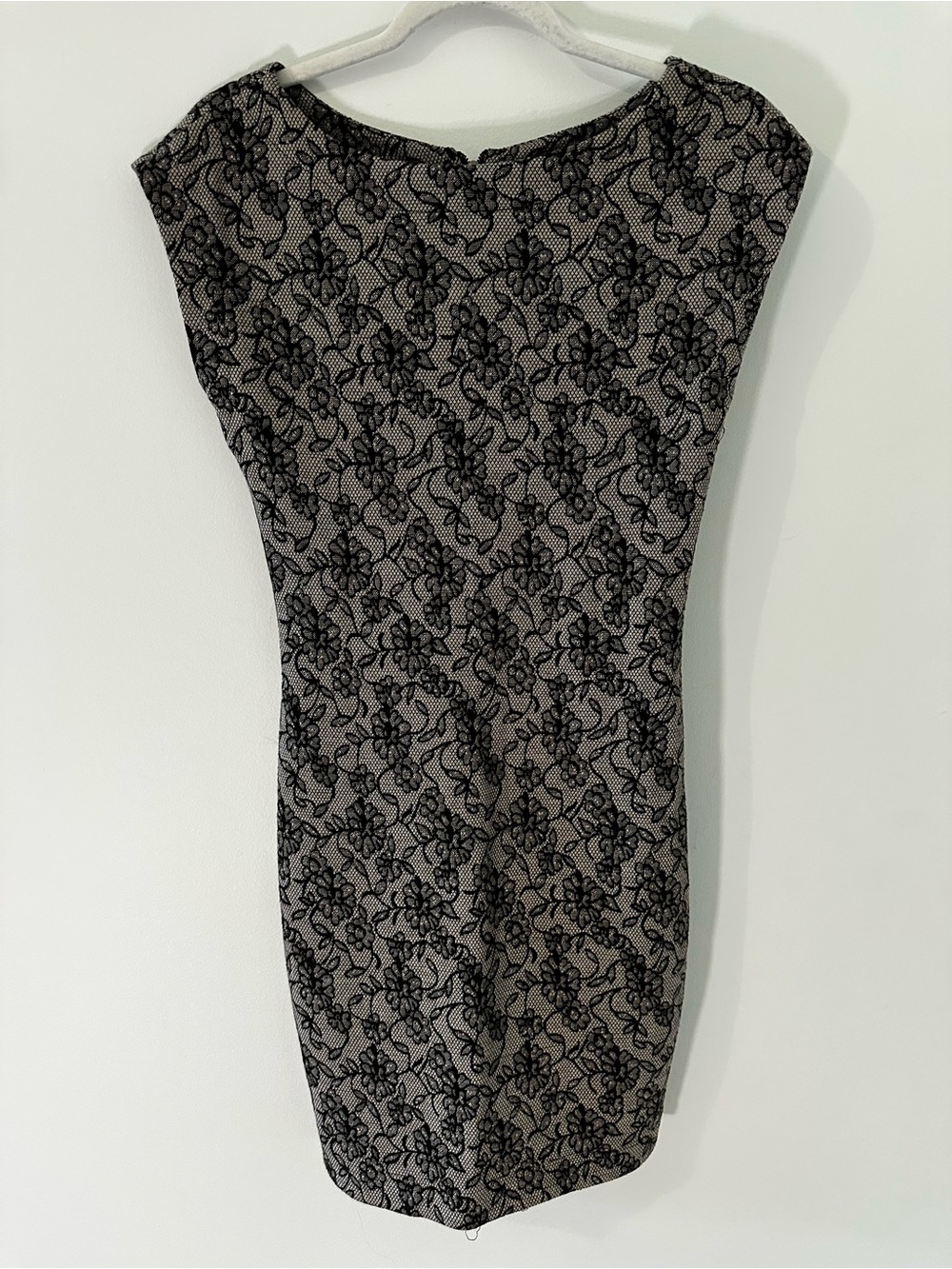 Zara Black Lace-Patterned Mini Dress